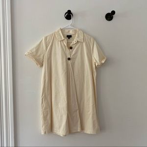 WHO WHAT WEAR Collared Tent Dress Cream